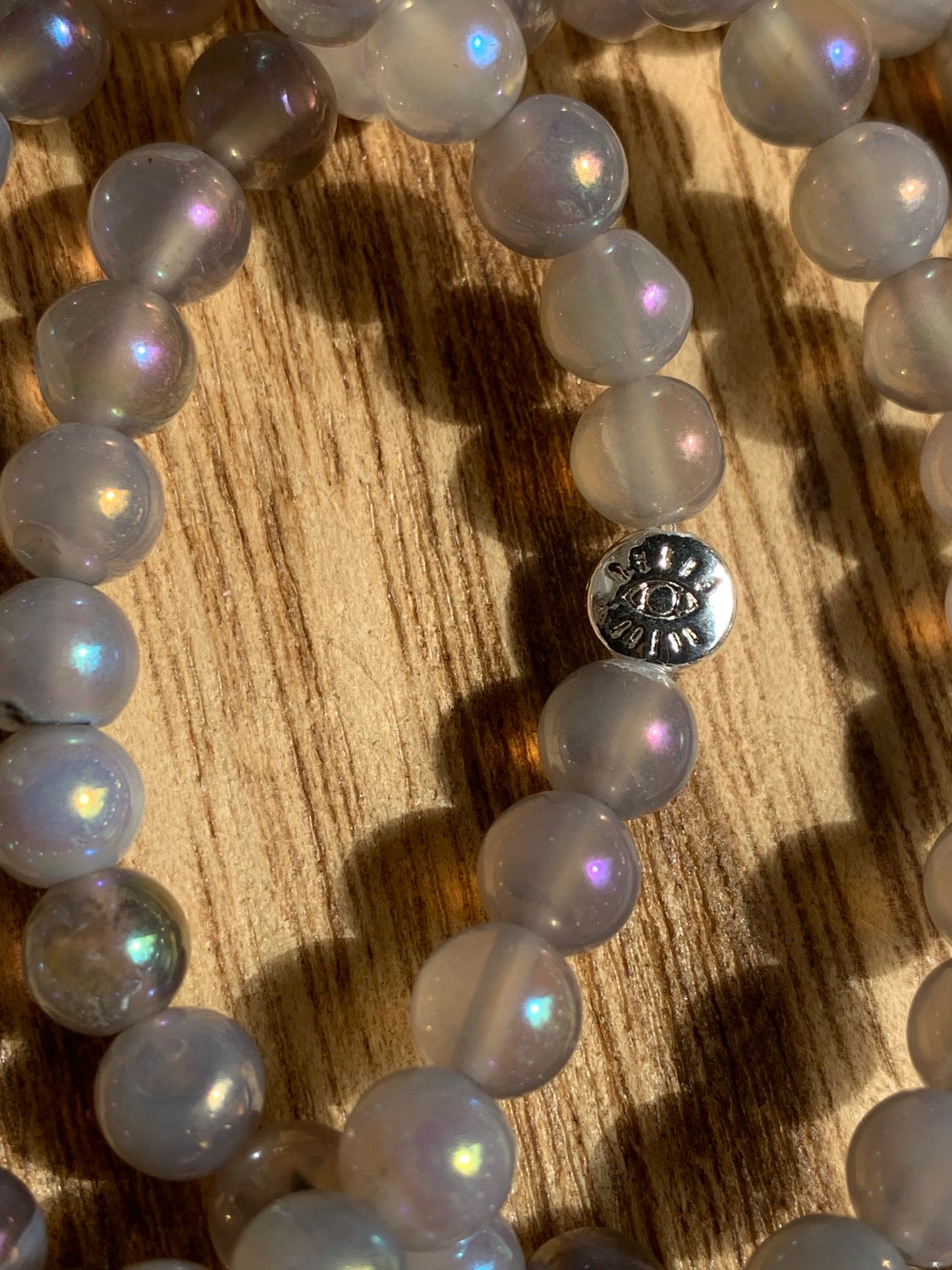 Gray Agate Eye Bracelet