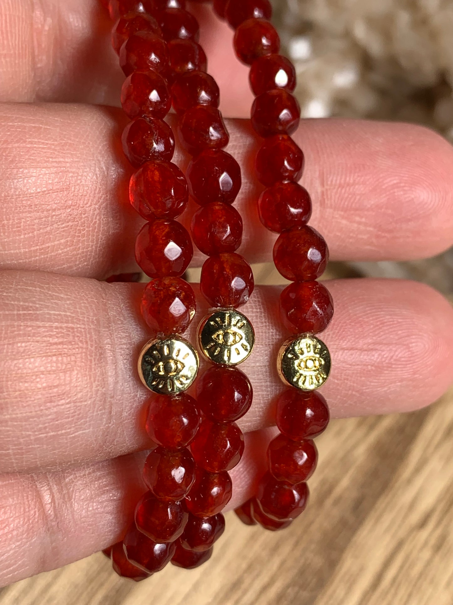 Red Jade Eye Bracelet