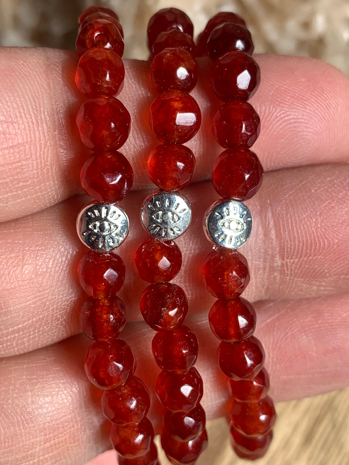 Red Jade Eye Bracelet