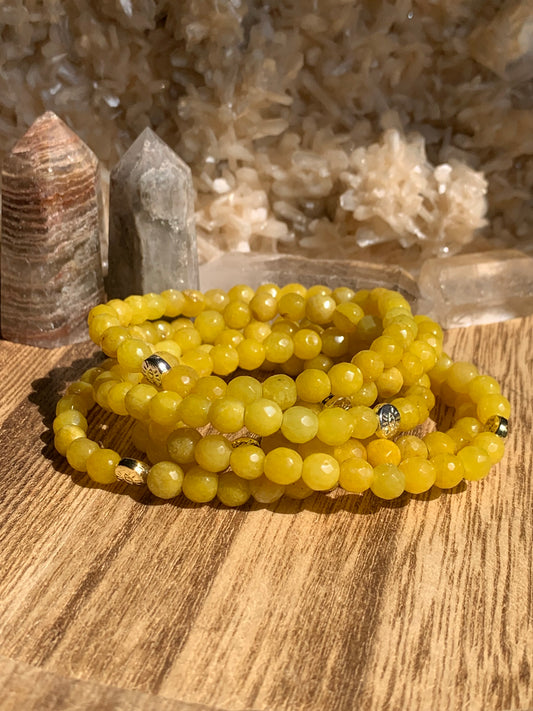 Yellow Jade Eye Bracelet