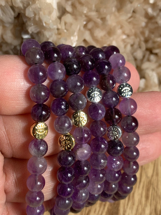 Amethyst Eye Bracelet